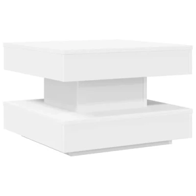Afbeelding van vidaXL Salontafel 360 graden draaibaar 50x50x34,5 cm wit
