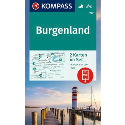 Afbeelding van KOMPASS Wanderkarten Set 227 Burgenland (2 Karten) 1:50.000
