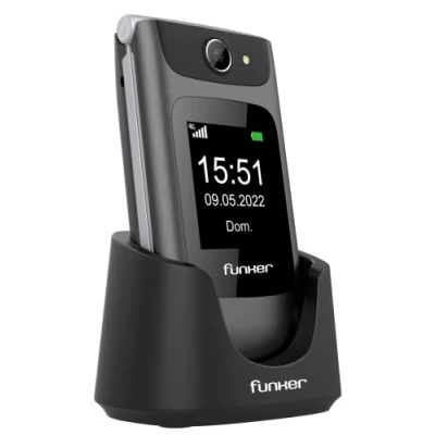 Afbeelding van Funker C250 Comfort Power 4G Mobiele telefoon Volte deksel voor ouderen, grote sleutels, eenvoudig te bedienen, SOS knop, USB C, 3 directe geheugens, 2000 contacten, batterij