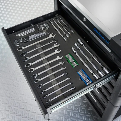 Afbeelding van smoos 39 delige ringratelset, kniesleutelset, inbus en torx Softmodule