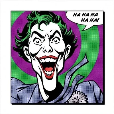 Afbeelding van Poster Joker (ha Ha Ha) 40 X Cm Multicolor