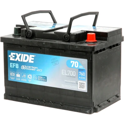 Afbeelding van EXIDE Start Stop EL700 Accu 12V 70Ah 760A B13 VOLKSWAGEN: Caddy 3, Golf 7, Passat B7 Variant, RENAULT: Espace 5, Kangoo I Express, Captur