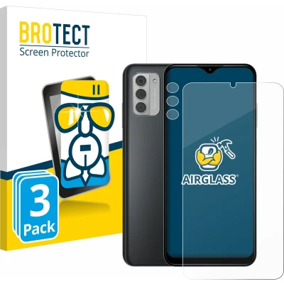 Afbeelding van BROTECT Screenprotector voor Nokia G42 5G (Voor+Camera) Folie Beschermfolie Beschermglas transparant (3 Stuks)