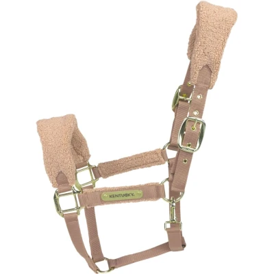 Afbeelding van Kentucky Horsewear Halster Teddy Fleece Beige Cob