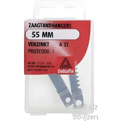 Afbeelding van Deltafix zaagtandhangers verzinkt 55 mm 4 st.