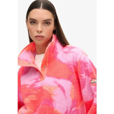 Afbeelding van Superdry Fleece trui, Dames, Maat: 34, Brush camo coral