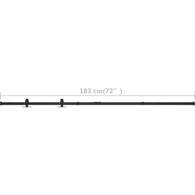 Afbeelding van Ophangset voor minischuifdeur 122 cm koolstofstaal