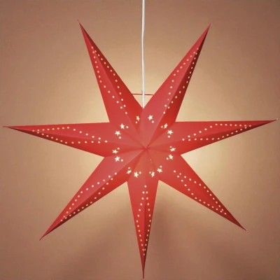 Afbeelding van Grote rode kerstster Katabo 70cm