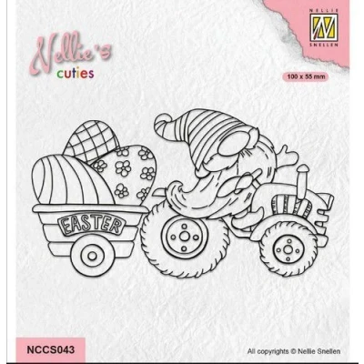 Afbeelding van Nellie Choice Nellie&#039;s Cuties Clear Stamp Paas Gnome 1 NCCS043 (03 23)