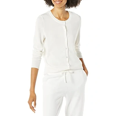 Image de Amazon Essentials Gilet Col Rond Léger (Grandes Tailles Disponibles) Women&#039;s, Ivoire, XL