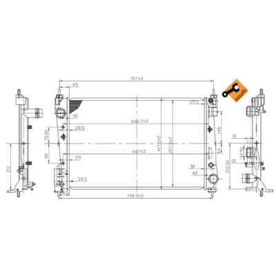 Afbeelding van Radiateur NRF 53455