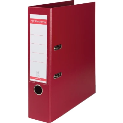 Afbeelding van Pergamy ordner, voor ft A4, volledig uit PP, rug van 8 cm, bordeaux ordner