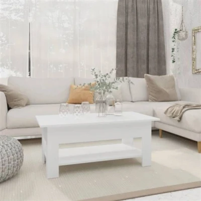 Afbeelding van Salontafel 102x55x42 cm spaanplaat wit