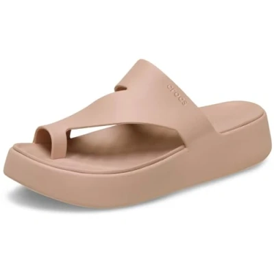 Afbeelding van Crocs Getaway Platform Toe Loop Damessandalen, Roze karamel, 38/39 EU