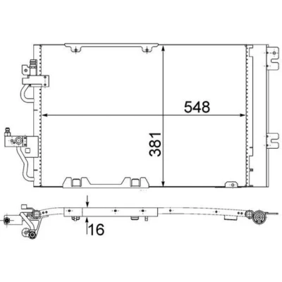 Afbeelding van Condensor, airconditioning MAHLE AC 378 000S