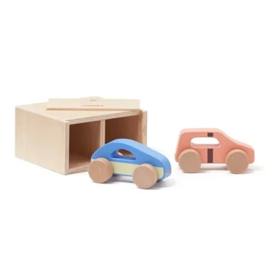 Afbeelding van Kids Concept speelgoed auto&#039;s set van twee met dubbele garage Aiden