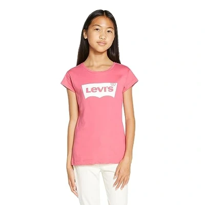 Afbeelding van Levi&#039;s Kids Lvg T shirt Batwing meisjes 10 16 jaar, Tea Tree Pink, 14 jaar