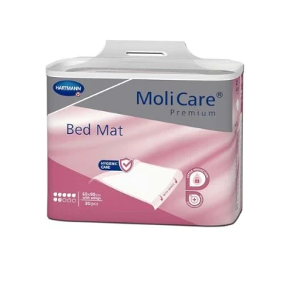 Afbeelding van Hartmann Molicare Premium Bed Mat 7 druppels 60 x 90 cm (met instopstroken 180 cm) 4 pakken van 30 stuks