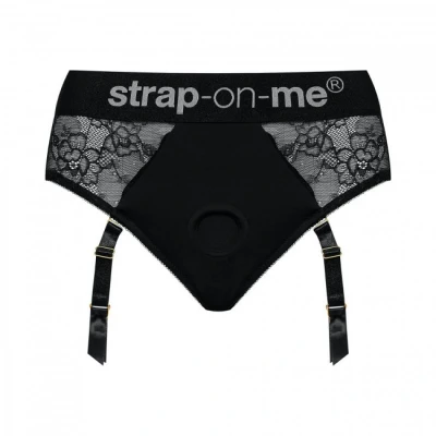 Afbeelding van Diva Luxe Kanten Strap On Harnas Met Jarretels