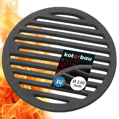 Afbeelding van KOTARBAU® Haardrooster van gietijzer, Ø 23 cm, gietijzeren rooster voor inzet, houtkachel, haardrooster, open haard