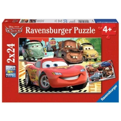Afbeelding van Ravensburger Disney Cars Nieuwe avonturen Twee puzzels van 24 stukjes kinderpuzzel
