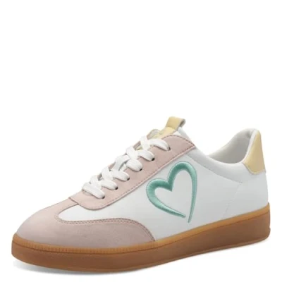 Afbeelding van Marco Tozzi Guido Maria Kretschmer Sneakers laag, Dames, Maat: 37, White/powder Schoenen