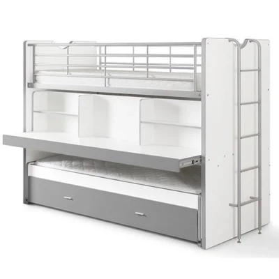 Image de lit mezzanine Bonny couleur argent 221,5x101,5x161 cm Argenté Bois Vipack