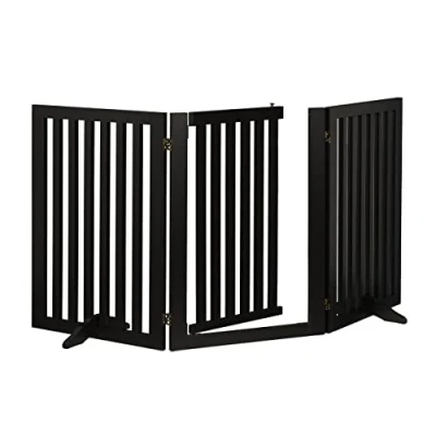 Afbeelding van Relaxdays veiligheidshekje met deur traphek kinderen hondenhek onderaan trap 70 cm