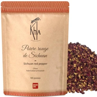 Afbeelding van Khla Hele Rode Sichuan Peper Zak in Graan 100g Ingrediënt Fijne Keuken Kruidenier Bessen Direct Producer Kruiden uit Azië Timut Szechuan Oorsprong China