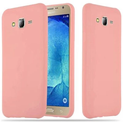 Afbeelding van Cadorabo Hoesje geschikt voor Samsung Galaxy J7 2015 in CANDY ROZE Beschermhoes gemaakt van flexibel TPU silicone Case Cover