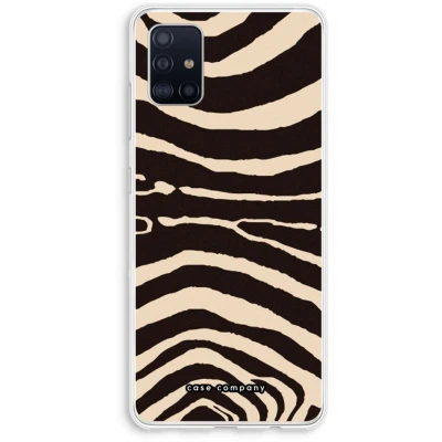 Afbeelding van Case Company® hoesje geschikt voor Samsung Galaxy A51 4G Arizona Zebra Soft Cover Telefoonhoesje Bescherming aan alle Kanten en Schermrand