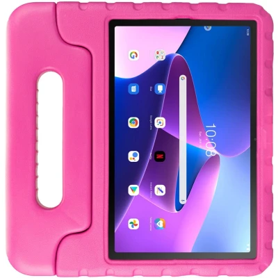Afbeelding van HappyCase Kinder Tablethoes Geschikt voor Lenovo Tab M10 Plus/FHD Plus Kindvriendelijke Hoes Beschemhoes Kinderhoes met Handvat en Standaard Roze