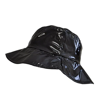 Afbeelding van TOUTACOO, Regenhoed voor dames van vinyl, 01 zwart