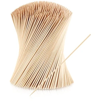 Afbeelding van COM FOUR® 1000 x houten vingerfood spiesen lange voor vlees en groentespiesen barbecuespiesen thuisgebruik (1000 stuks 20 cm natuur)