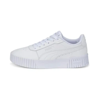 Afbeelding van Puma Carina 2.0 Sneakers laag white silver voor kinderen, Maat: 37, Leer/ synthetisch