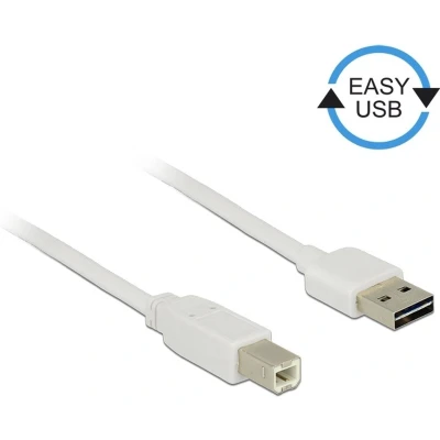 Afbeelding van Easy USB A naar B kabel USB2.0 tot 2A / wit 3 meter