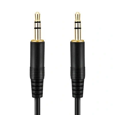 Afbeelding van conecto audiokabel, 3,5 mm jack naar jack, zwart, 1 m