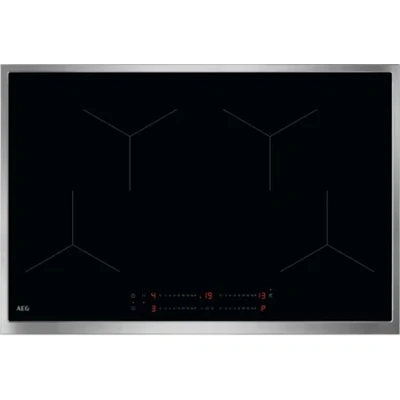 Afbeelding van AEG TO84IA0FXB 5000 Induction Inbouw Inductiekookplaat Zwart Inductie kookplaat Nisbreedte 75 cm Breedte 76.6