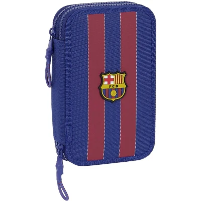 Afbeelding van Dubbele etui F.C. Barcelona Rood Marineblauw 12.5 x 19.5 4 cm (28 Onderdelen)