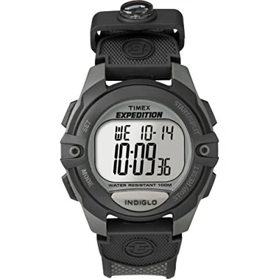 Afbeelding van Timex Digitaal herenhorloge 12345465646, LCD/Zwart, Riem