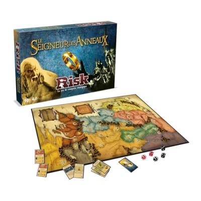 Afbeelding van Winning Moves Risk Lord des Rings, gezelschapsspel, bordspel, Franse versie (mogelijk niet in het Nederlands)