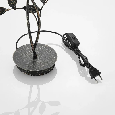 Afbeelding van Lucande Tafellamp 2lichts ijzer H: 48 cm G9 zwart, goud