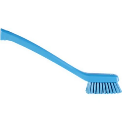 Afbeelding van Vikan Steelborstels Hygiene Smalle Borstel Lange Steel Blauw Harde Vezels 420mm