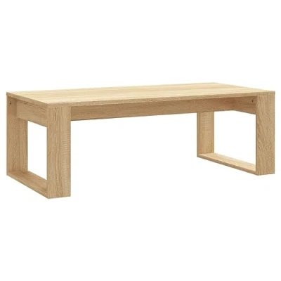Afbeelding van Salontafel 102x50x35 cm bewerkt hout sonoma eikenkleurig