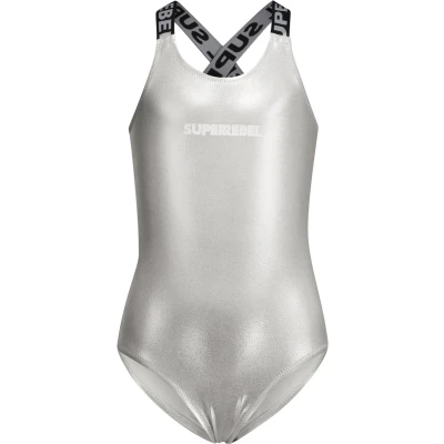 Afbeelding van SuperRebel R501 5001 Meisjes badpak silver foil Maat 12 152