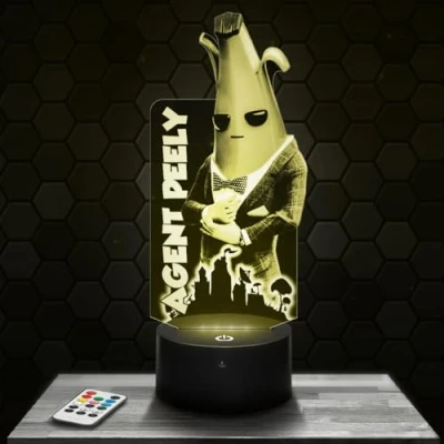 Afbeelding van lamp Agent Peely F decoratie slaapkamer jongen 3D object Gaming Gamer Video Games Cadeau idee gedempt licht nachtlampje bureau. Kerstmis tiener