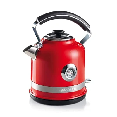 Afbeelding van Ariete 2854/00 Moderna Waterkoker 1.7 Liter inhoud 2000 Watt Watertemperatuur thermometer rood