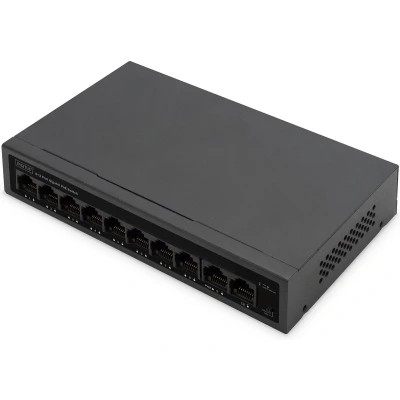 Afbeelding van Digitus DN 95357 Netwerk switch 8 + 2 poorten 10 / 100 1000 MBit/s PoE functie