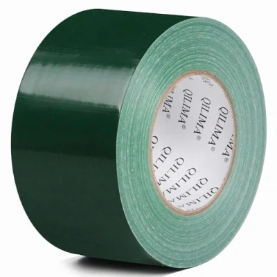 Afbeelding van QILIMA Waterdichte pantserband, 75 mm x 55 m, groen, stof, extra sterk, textieltape, waterdicht plakband