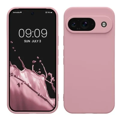 Afbeelding van kwmobile telefoonhoesje geschikt voor Google Pixel 9 Hoesje smartphone Precisie camera uitsnede In oudroze